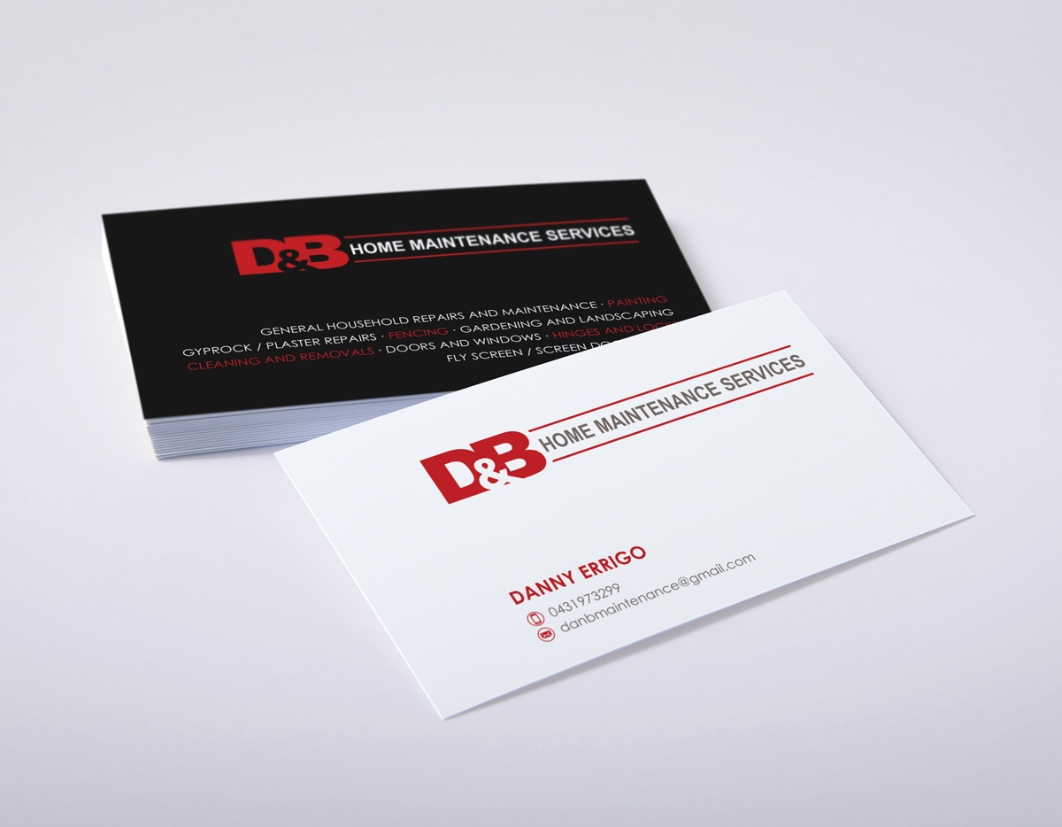 Business Card Design by logodentity for D&B HOME MAINTENANCE SERVICES | Design #3994343
