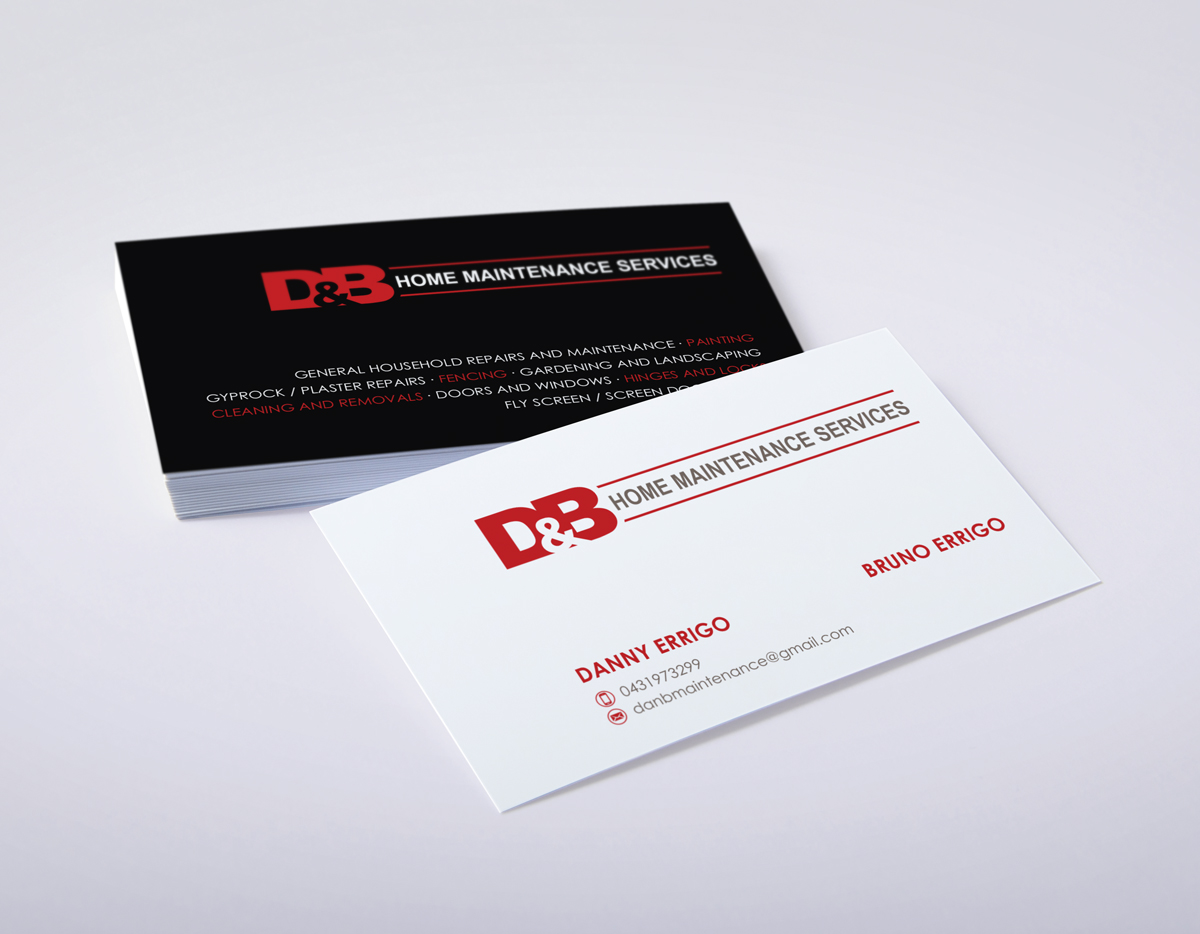 Design de Carte de Visite par logodentity pour D&B HOME MAINTENANCE SERVICES | Design #4012666