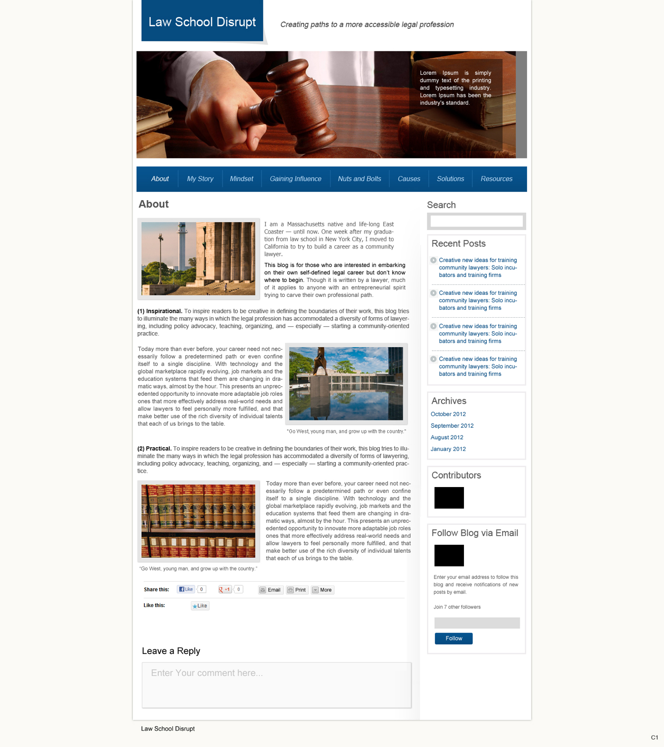 Wordpress Design by pb for this project | Design #1086912