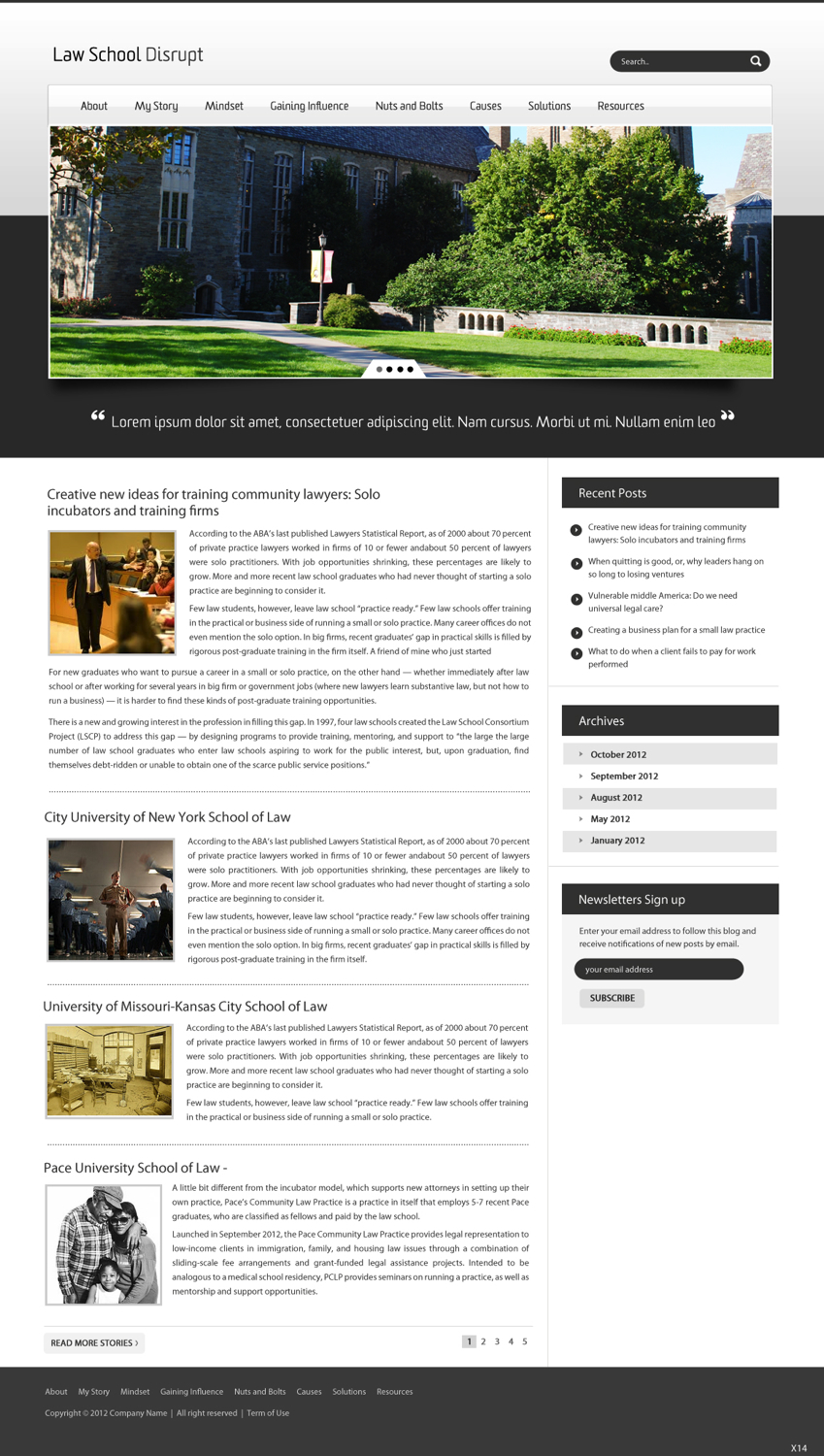 Wordpress Design by pb for this project | Design #1088549