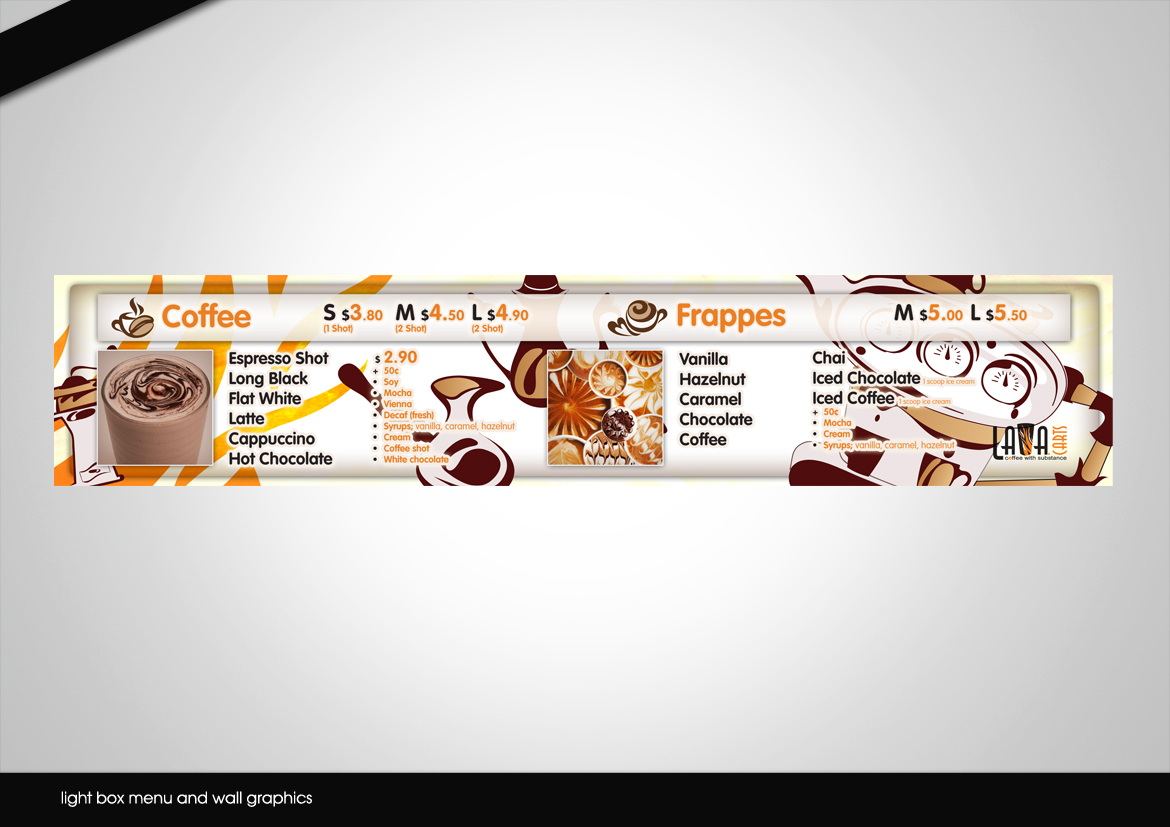 Menu Design by disign for this project | Design #1103092