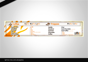 light box menu and wall graphics | Menu Design by disign