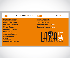 Menu Design by gogena for this project | Design: #1125988