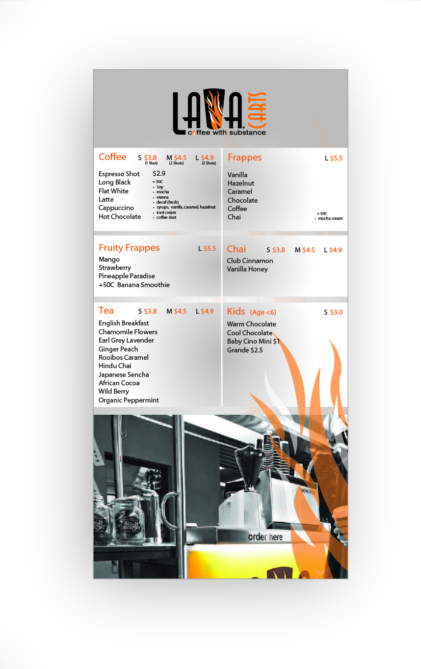 Menu Design by DAStudioDesigns for this project | Design #1097299