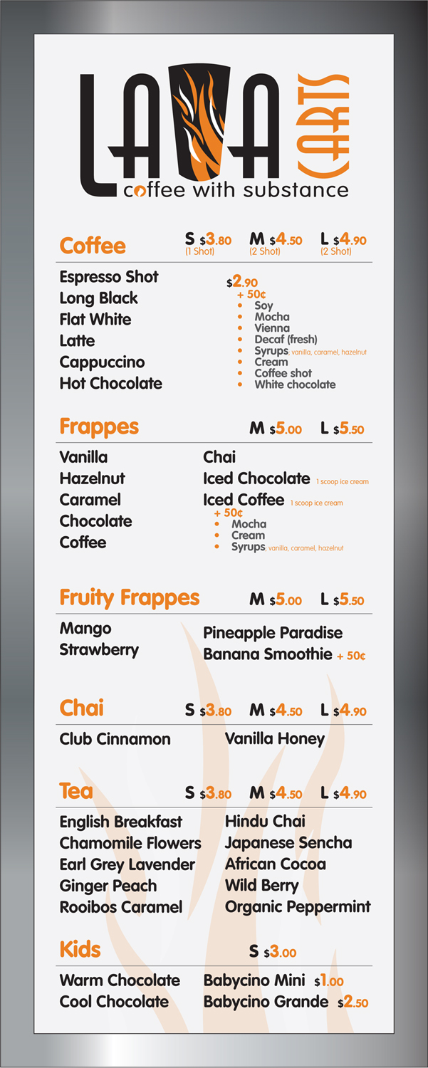 Menu Design by ProGravix for this project | Design #1099133