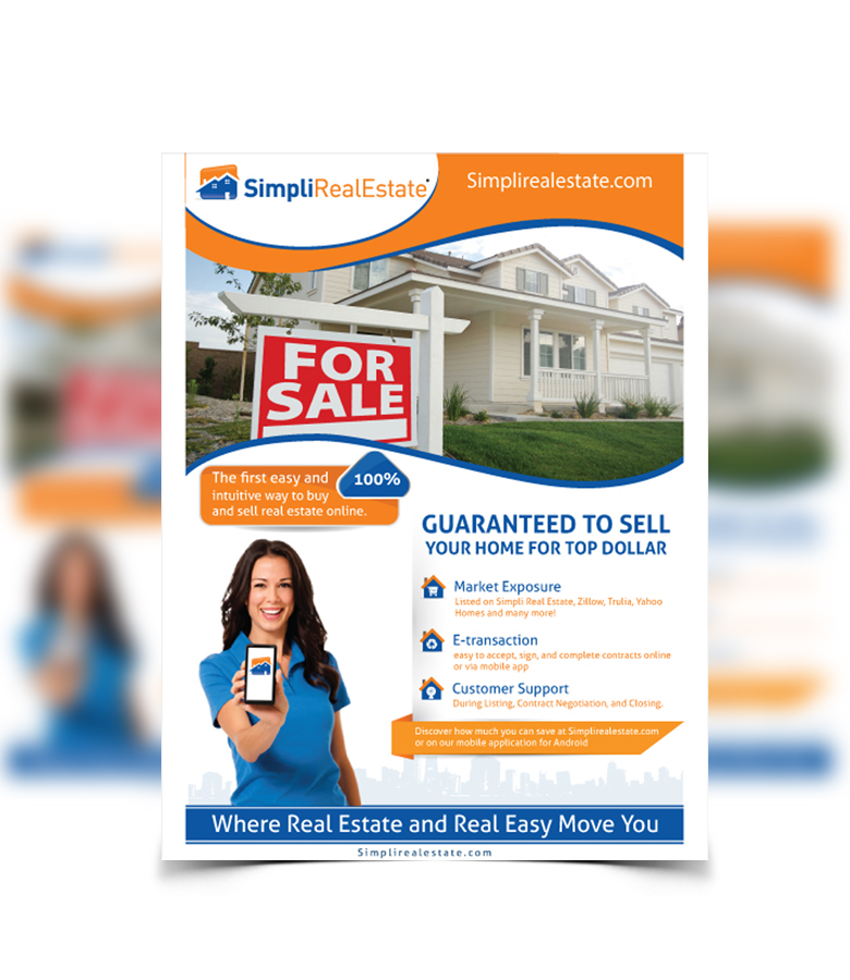 real estate flyer design for a company by nyky design 4006865