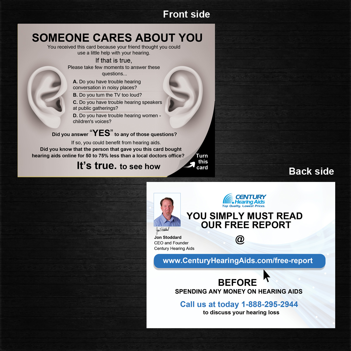 Postcard Design by uk for Century Hearing Aids | Design #4011085