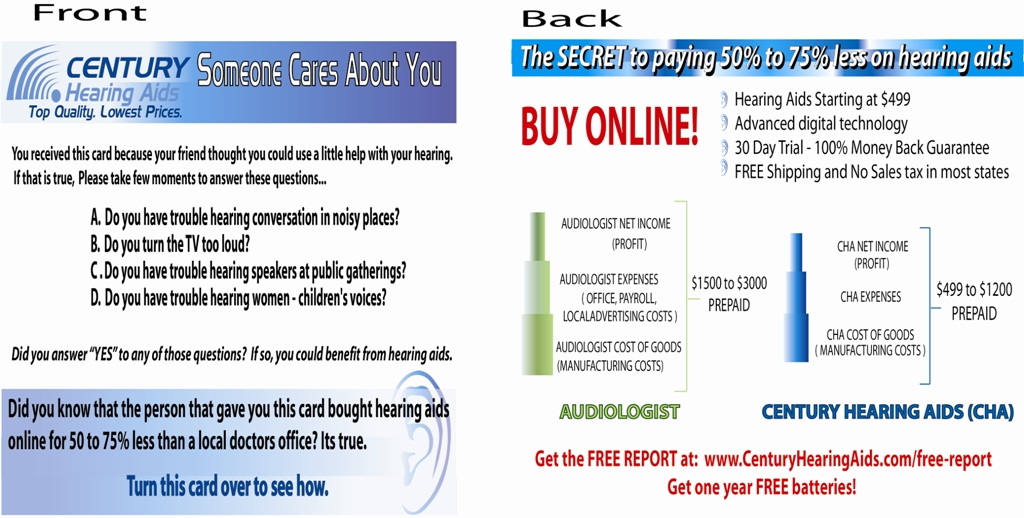 Postcard Design by shytriz for Century Hearing Aids | Design #4003020