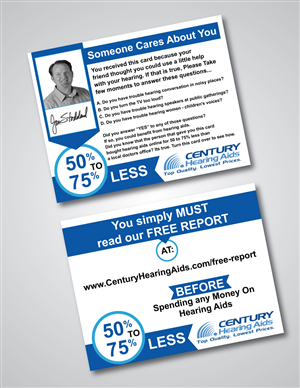 Postcard Design by shakar for Century Hearing Aids | Design: #4016651