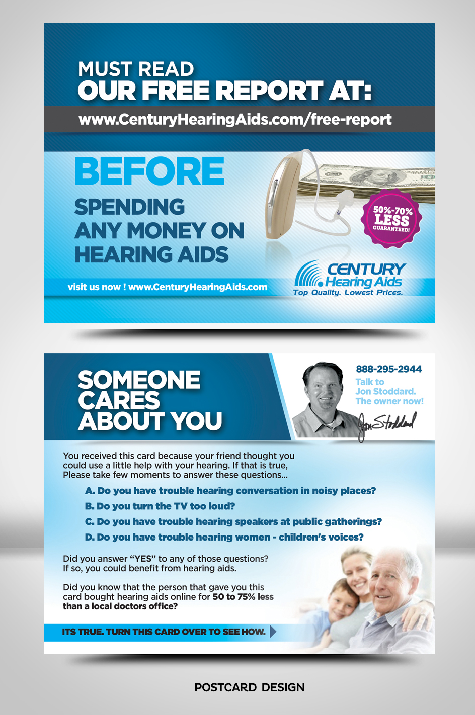 Design de Carte Postale par Ari Qinkqink pour Century Hearing Aids | Design #4003509