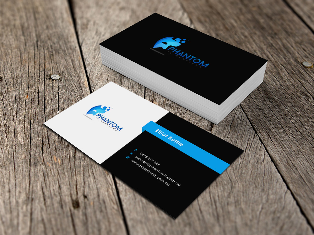 Business Card Design by Eggo May P for Phantom IT Services | Design #4002114