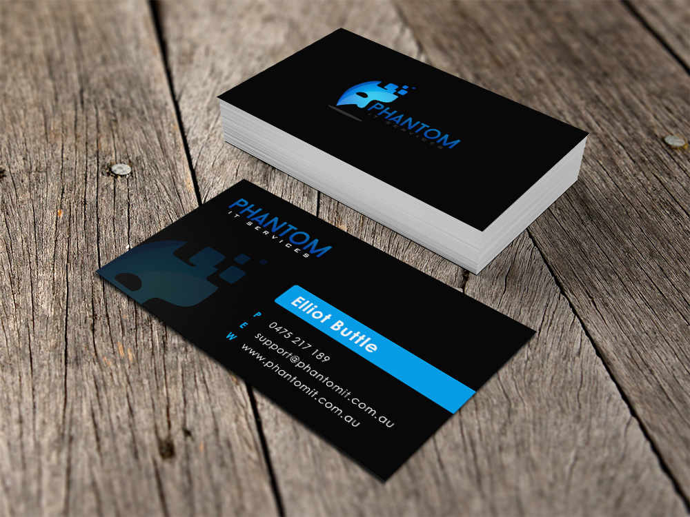 Business Card Design by Eggo May P for Phantom IT Services | Design #4002143