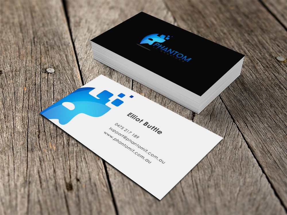 Business Card Design by Eggo May P for Phantom IT Services | Design #4002156