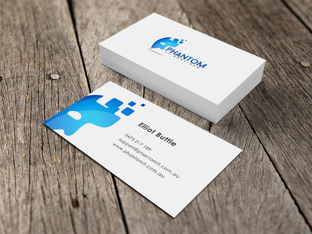 Business Card Design by Eggo May P for Phantom IT Services | Design #4002163