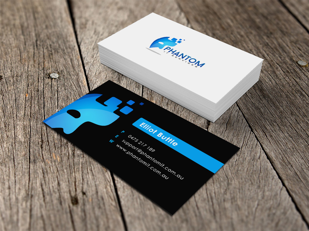 Business Card Design by Eggo May P for Phantom IT Services | Design #4002169