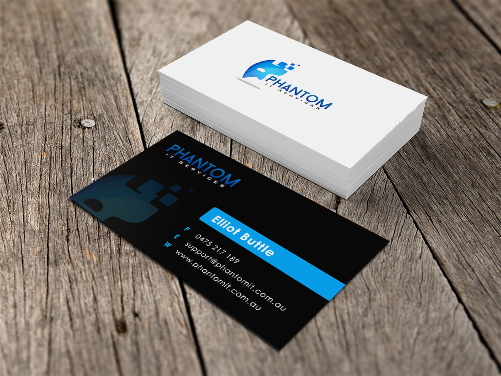 Business Card Design by Eggo May P for Phantom IT Services | Design #4002172