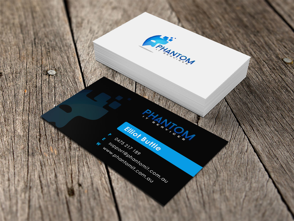 Business Card Design by Eggo May P for Phantom IT Services | Design #4002177