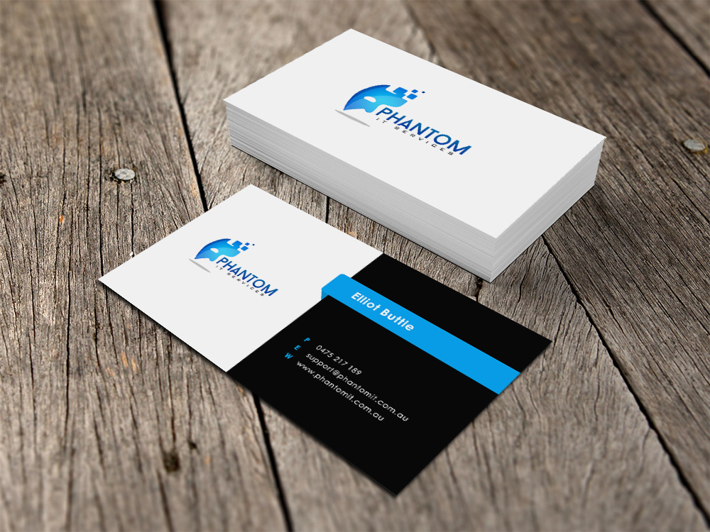 Business Card Design by Eggo May P for Phantom IT Services | Design #4002193