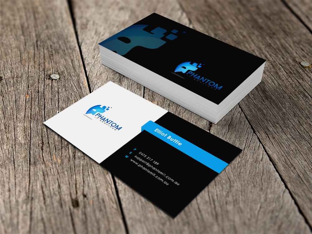 Business Card Design by Eggo May P for Phantom IT Services | Design #4002196