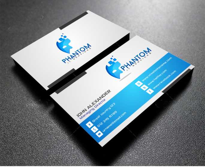 Business Card Design by AwsomeD for Phantom IT Services | Design #4008862