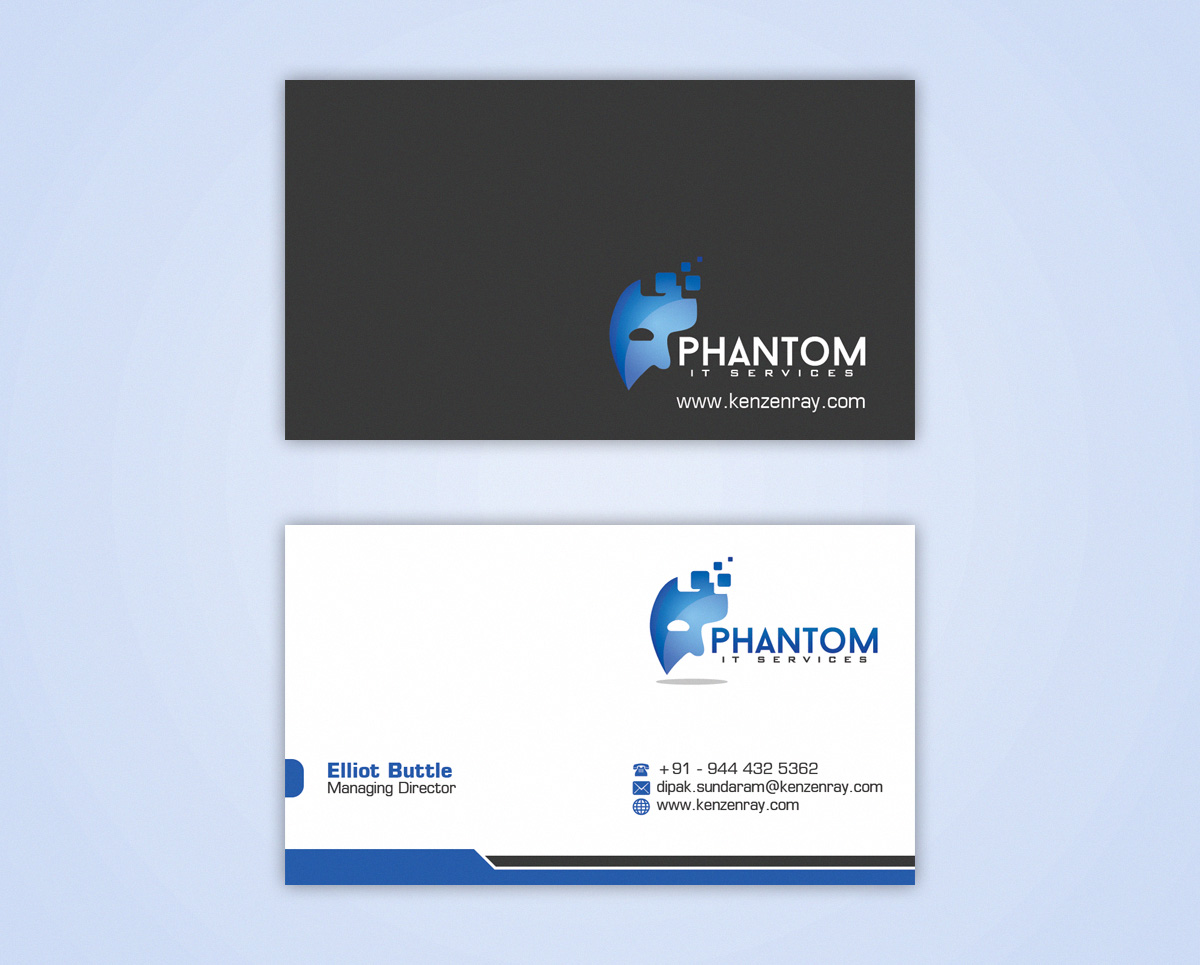 Business Card Design by nuhanenterpriseIT for Phantom IT Services | Design: #4053911