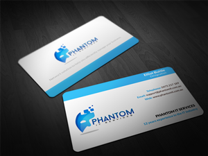 Business Card Design by Pointless Pixels India for Phantom IT Services | Design: #4032444