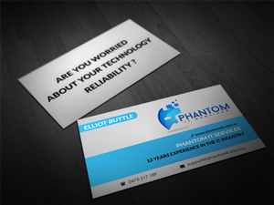 Visitenkarten-Design von Pointless Pixels India für Phantom IT Services | Design #4032646