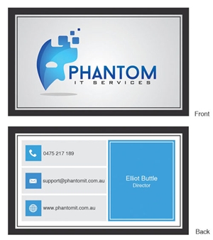 Business Card Design by Vinoth P for Phantom IT Services | Design: #3991904