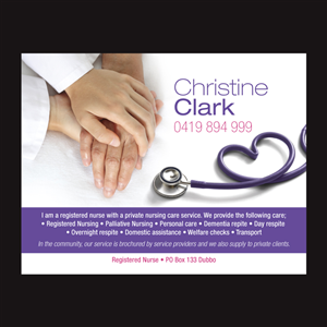 CFU Nursing Care | Postcard Design by gilbert j