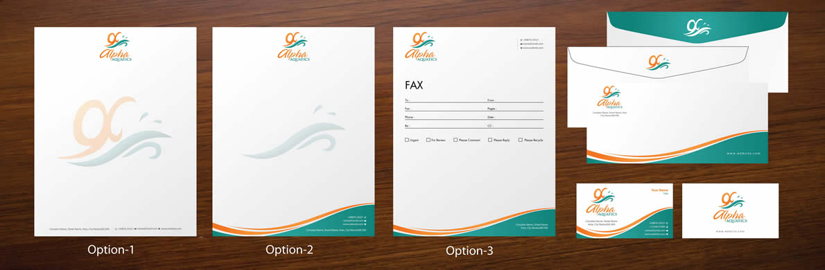 Stationery Design by Sbss for Alpha Aquatics | Design #1088467