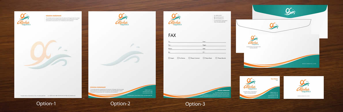 Stationery Design by Sbss for Alpha Aquatics | Design #1100708