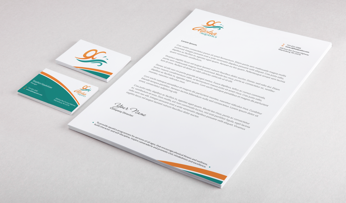 Stationery Design by HYPdesign for Alpha Aquatics | Design #1087356