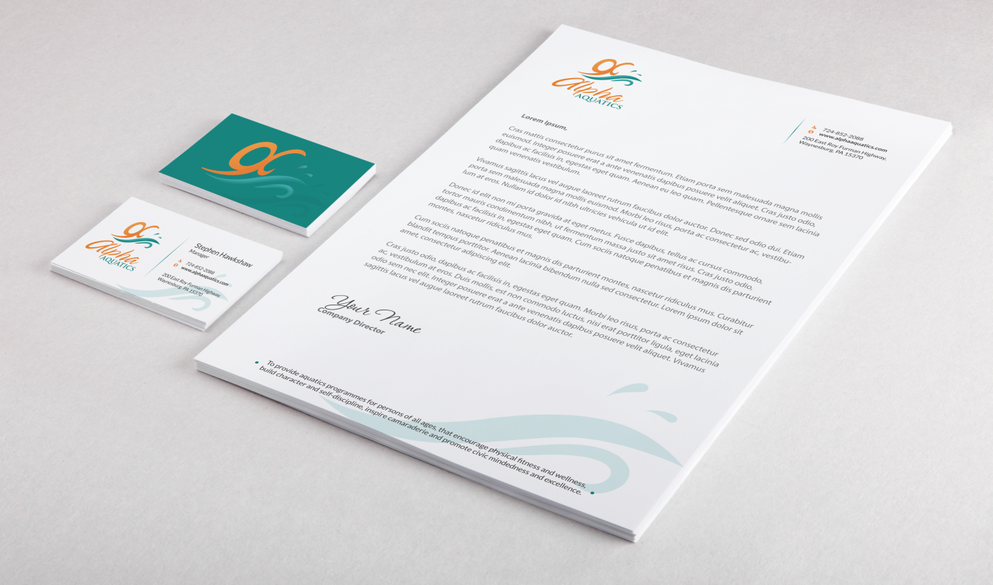 Stationery Design by HYPdesign for Alpha Aquatics | Design #1087385