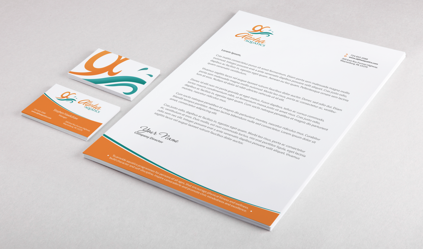 Stationery Design by HYPdesign for Alpha Aquatics | Design #1100860