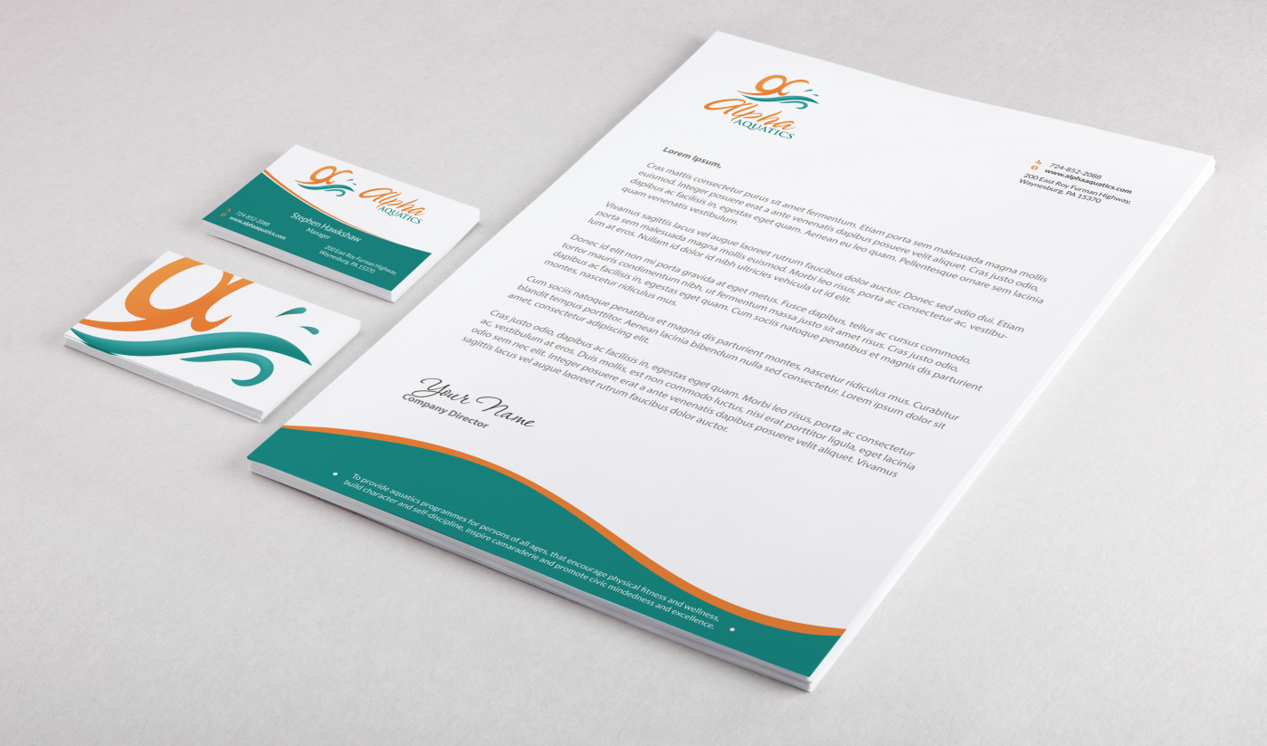 Stationery Design by HYPdesign for Alpha Aquatics | Design #1235224