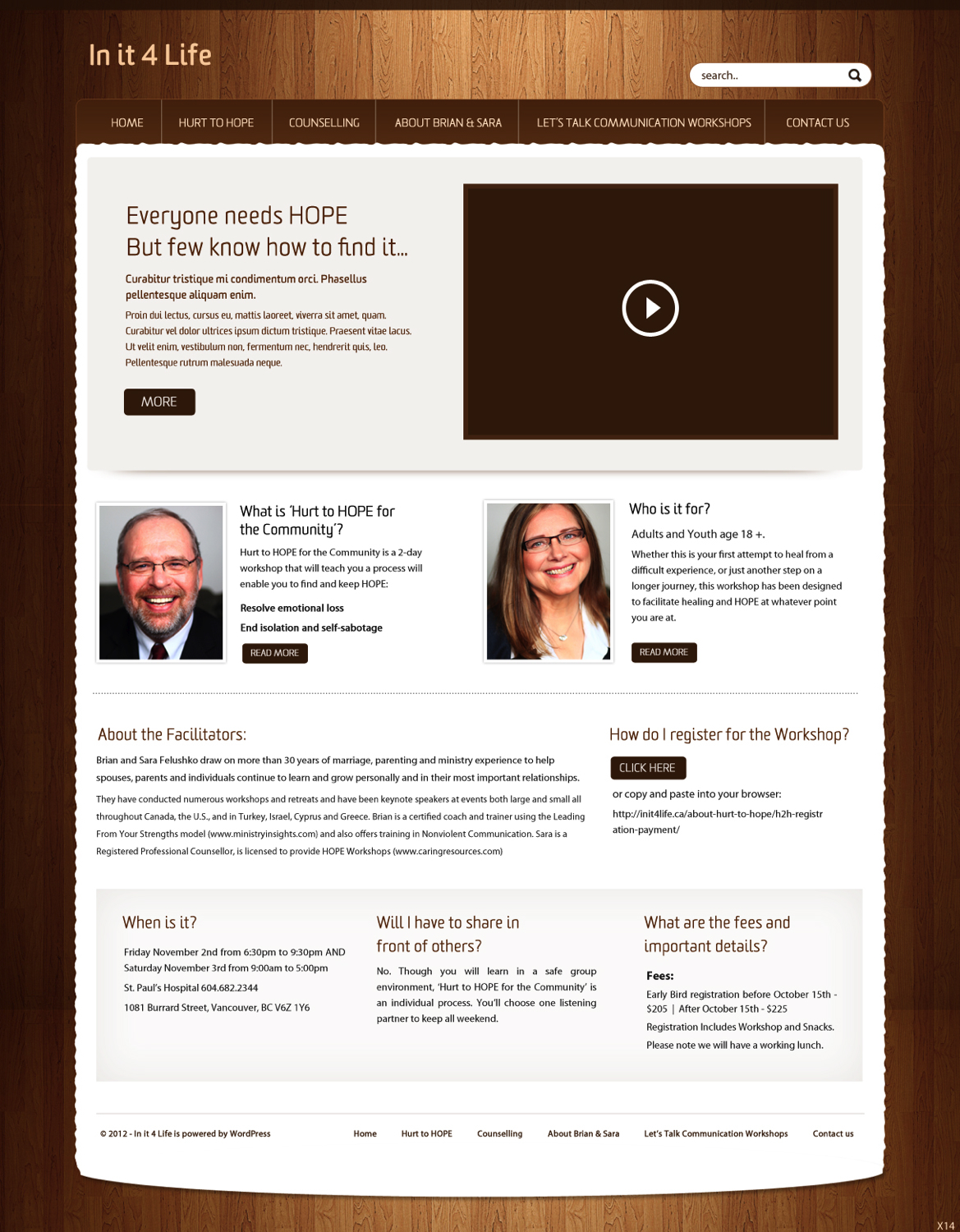 Web Design by pb for In It 4 LIFE | Design #1095856
