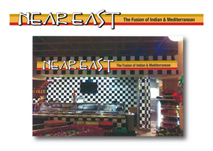Near East signage | Signage Design by Halfull Media