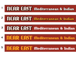 Near East signage | Signage Design by Adrian P