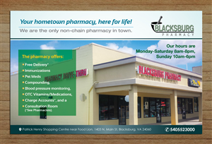 College town pharmacy looking for Postcard Design. | Postcard Design by Sbss
