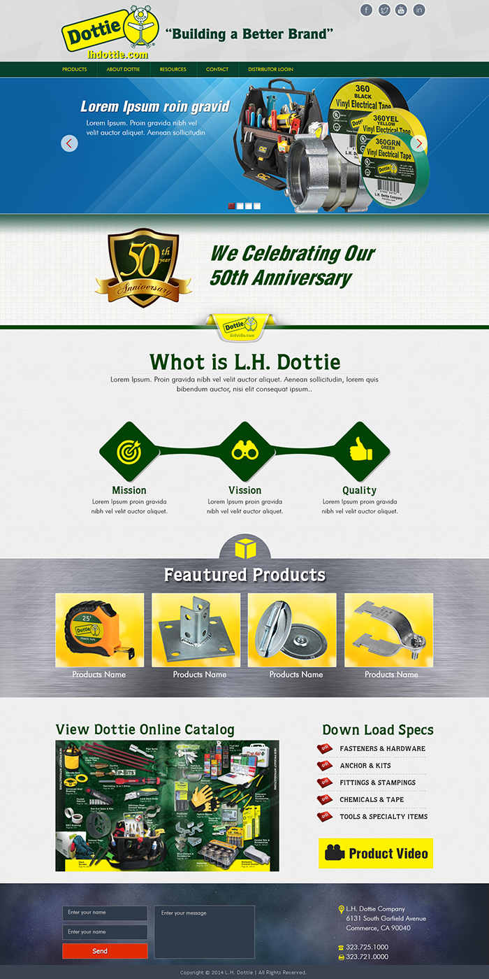 Web Design by Tanvir for L.H. Dottie Co | Design #4000367