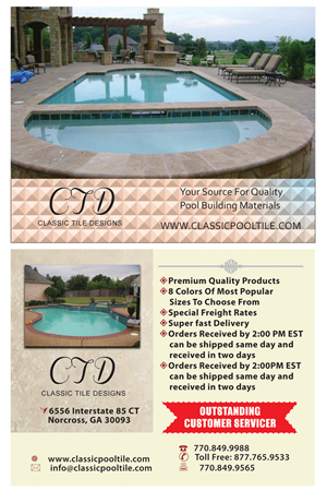 Postcard Design by Venus L. Penaflor for Classic Pool tile | Design #4053747