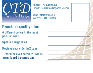 Postcard Design by John-Alexander Design for Classic Pool tile | Design: #4022010