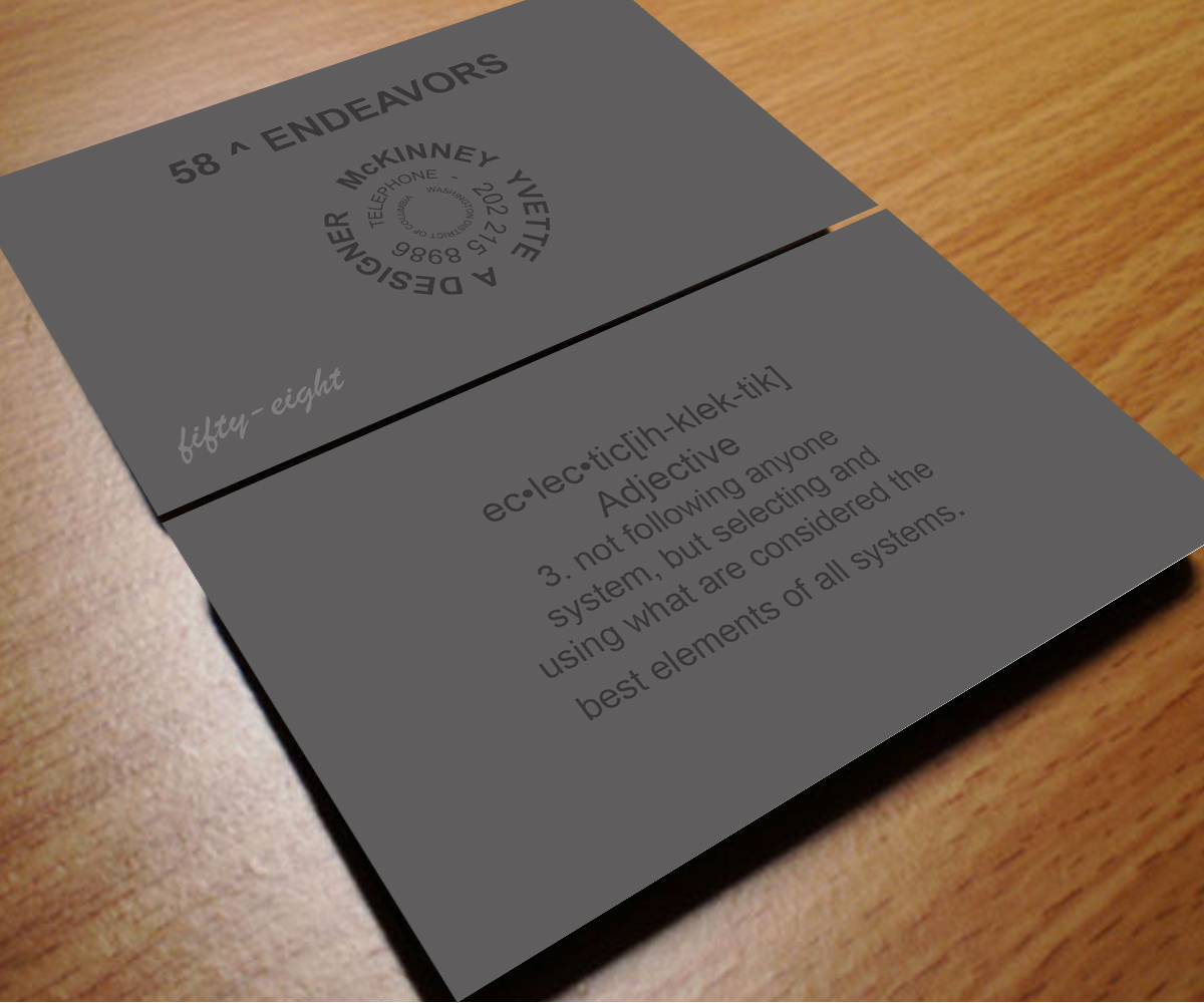 Visitenkarten-Design von Aaaron für 58 Endeavors | Design #4030762