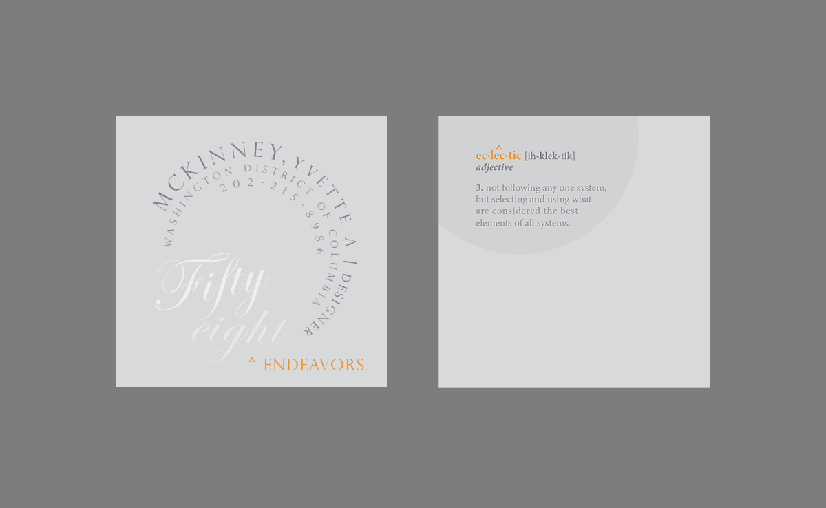 Business Card Design by AW plus for 58 Endeavors | Design: #4074174