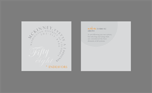 Business Card Design by AW plus for 58 Endeavors | Design #4074174