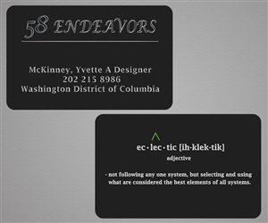 Business Card Design by Illuminati for 58 Endeavors | Design: #4003369