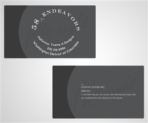 Business Card Design by Illuminati for 58 Endeavors | Design #4031542