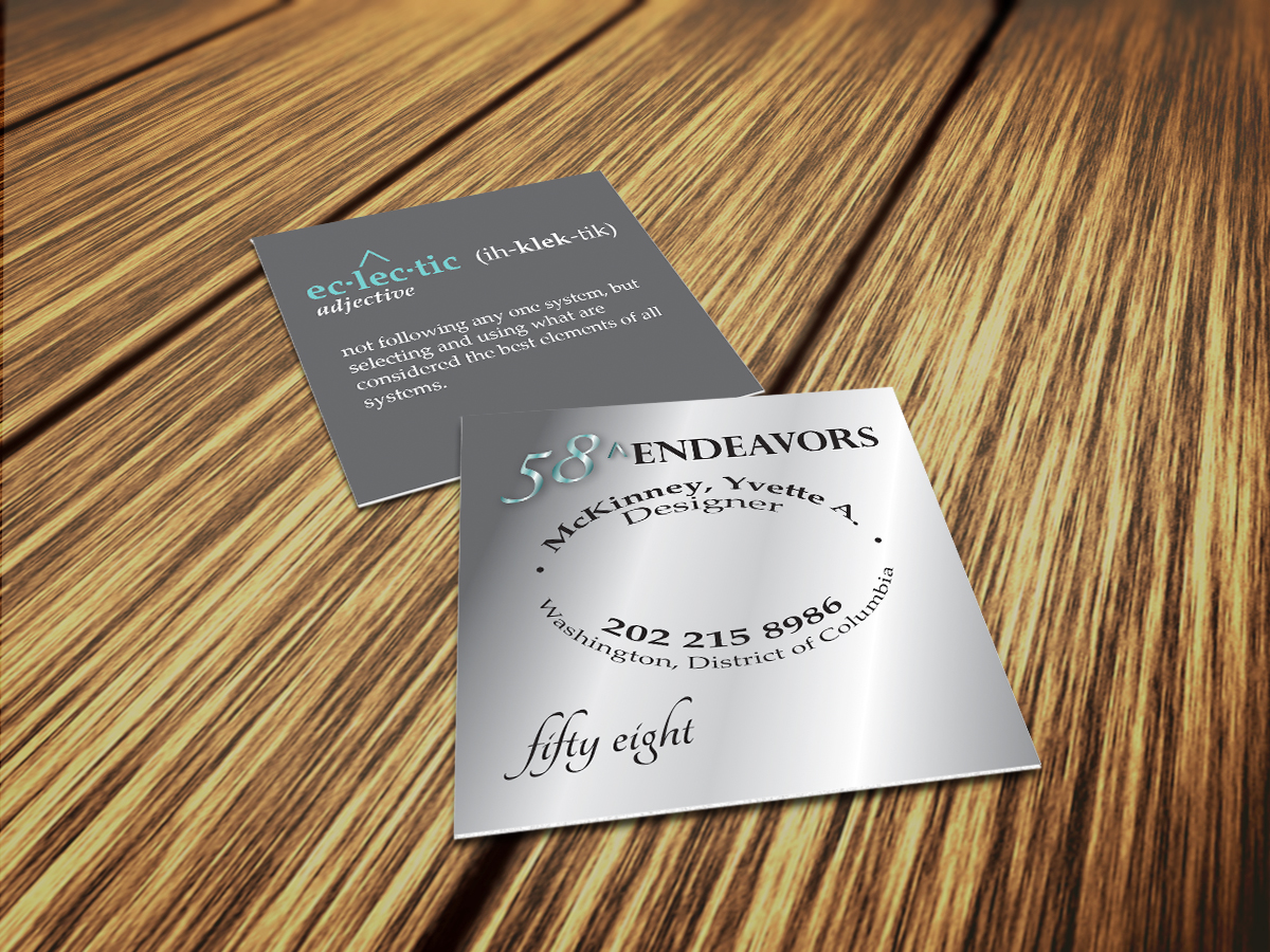 Visitenkarten-Design von byDesign Graphic Design für 58 Endeavors | Design #4010974