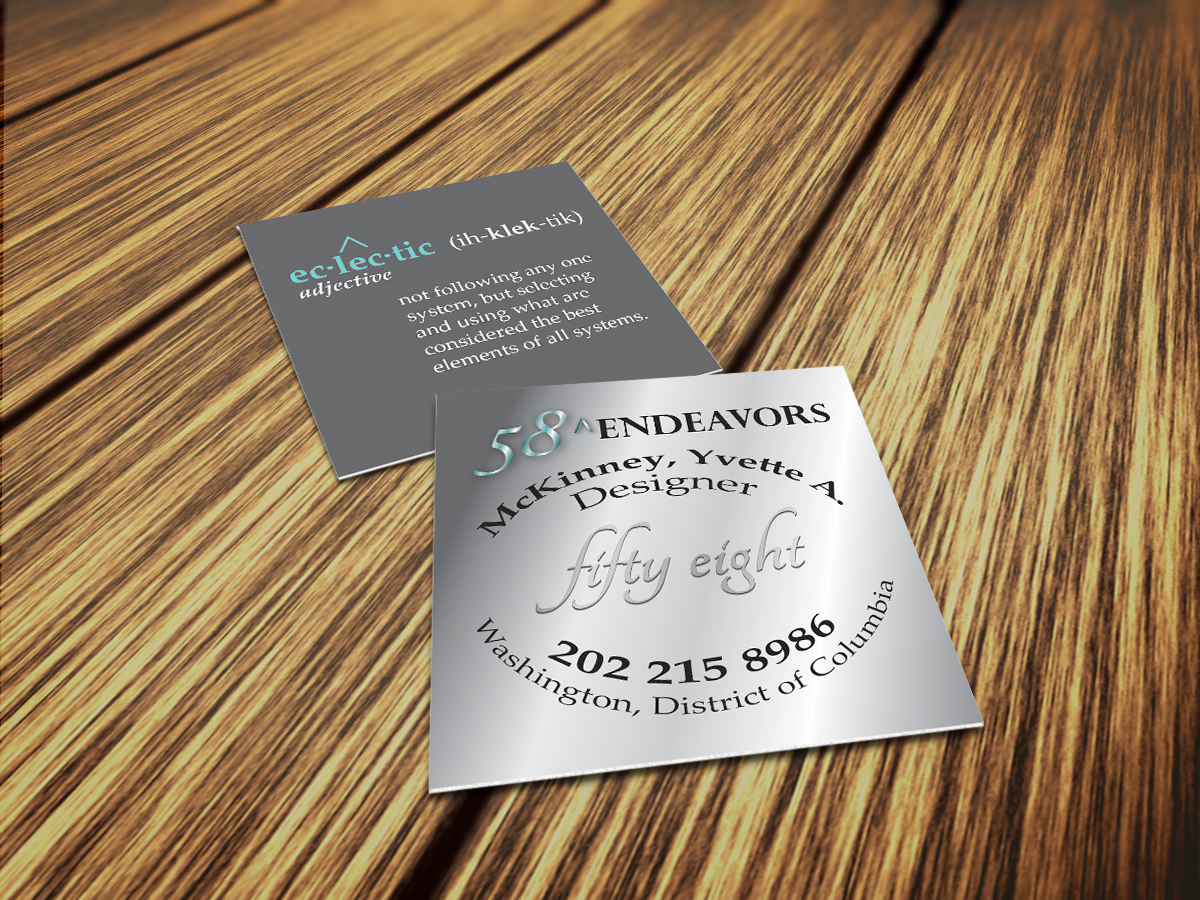 Visitenkarten-Design von byDesign Graphic Design für 58 Endeavors | Design #4011507