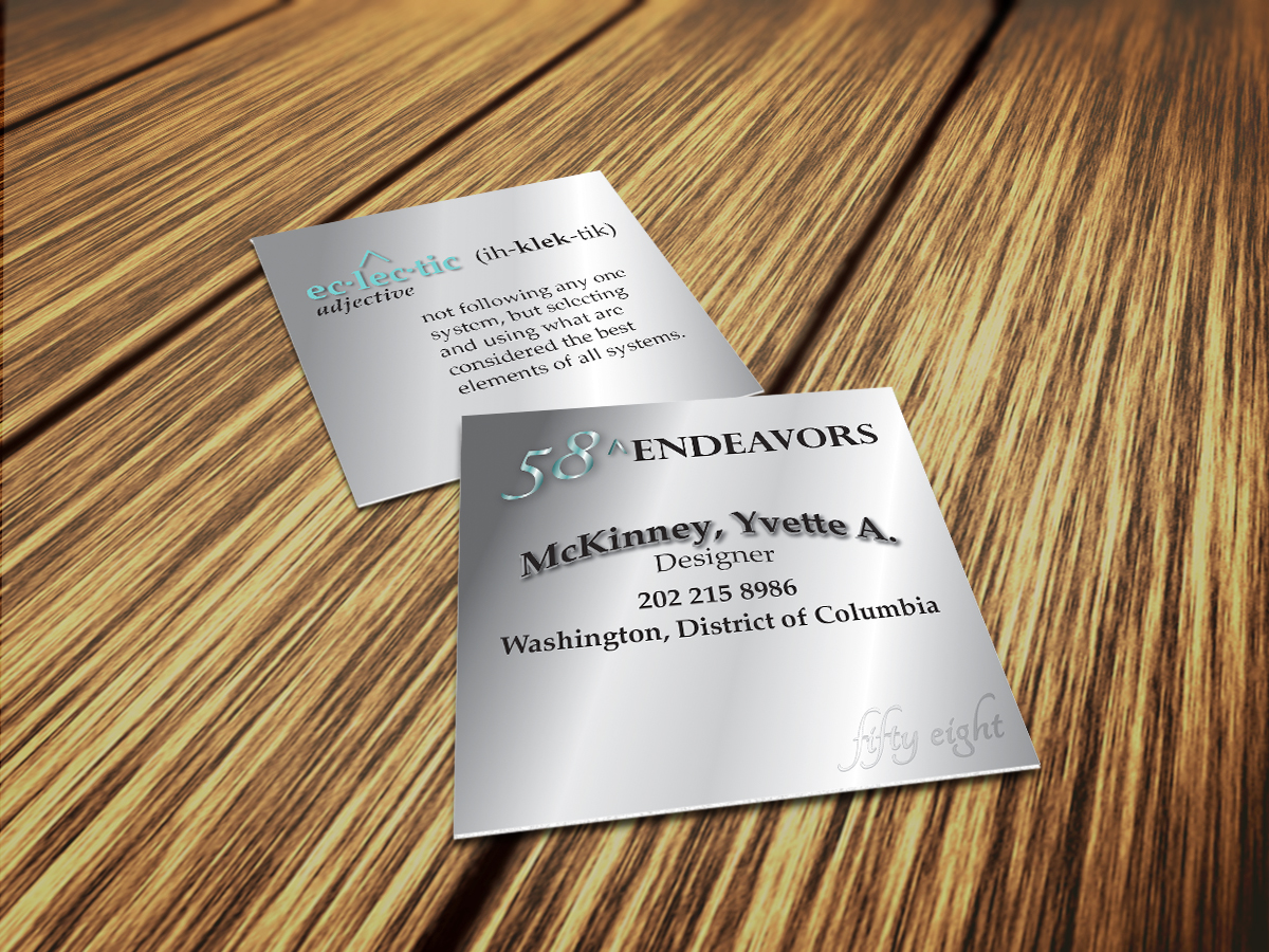 Visitenkarten-Design von byDesign Graphic Design für 58 Endeavors | Design #4011514